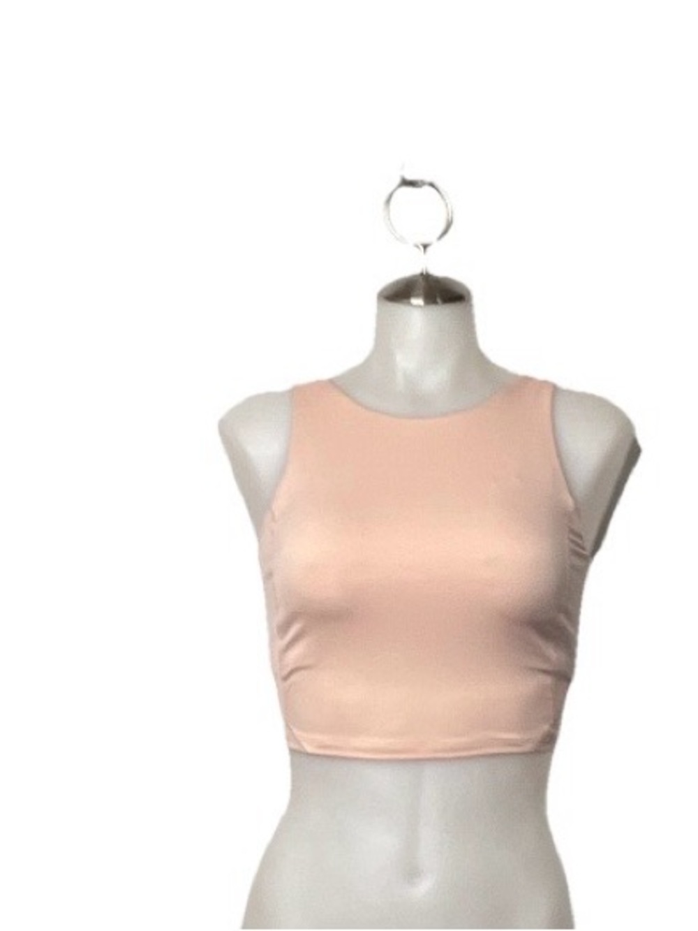 Crane Sleeveless Peach Sport Crop Top